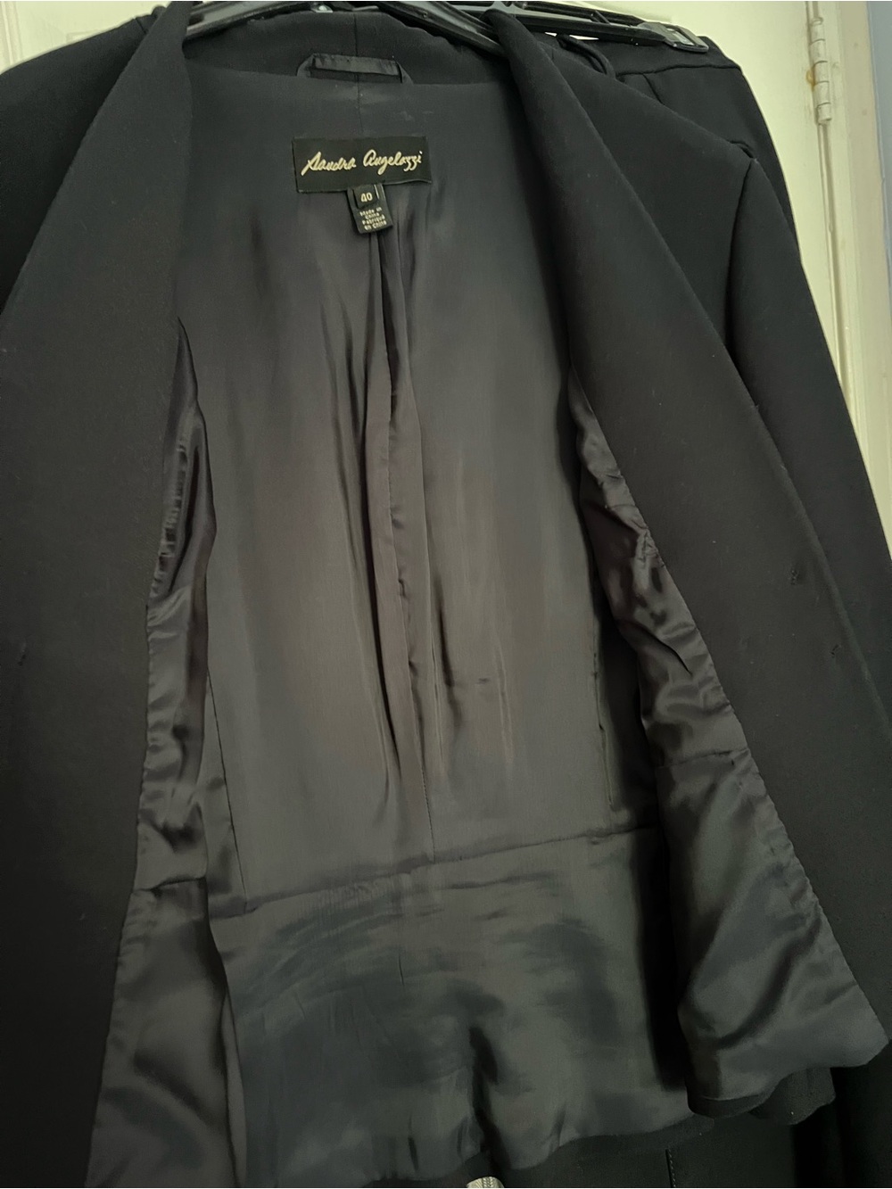 Sandra Augelozzi Dark Navy Blue Bow-Front Blazer and Pant Suit 💕 - Picture 3 of 12